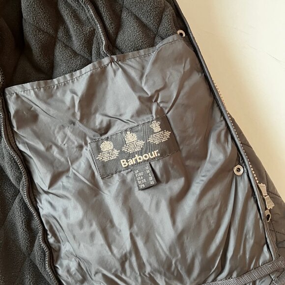 Barbour Cavalry Polarquilt Jacket Dark Navy Blue Women's Size US 6 - Picture 2 of 4